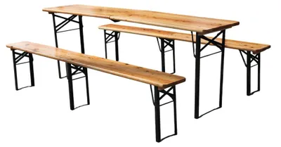 Produktbild von Bierbank-Set – Bierbank-Garnitur – Bierbank-Tisch – Klappbare Sitzgruppe – Bierbank 220 cm