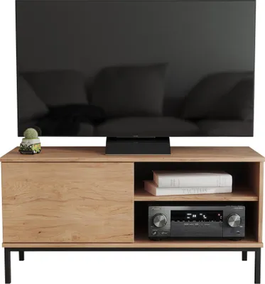 Produktbild von MIRJAN24 TV-Lowboard Querty 1D 04, Loft Wohnzimmer Kolektion, Modern TV-Kommode, Stilvoll TV-Schrank (Farbe: Hikora)