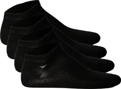 Produktbild von TOM TAILOR Uni Socken, 4er Pack - Basic, Sneakersocken, einfarbig Schwarz 39-42