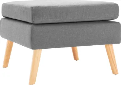 Produktbild von Fußhocker Hellgrau Stoff
