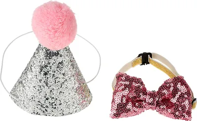 Obrázok produktu pre Roztomilý domáci maznáčik mačka pes narodeniny klobúk Bowknot strana kostým klobúk čelenka ružová ružová