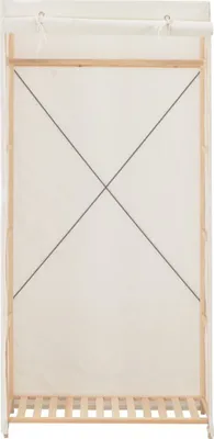 Produktbild von vidaXL Šatní skříň bílá 79 x 40 x 170 cm Látka