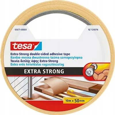 Imagen del producto de Cinta adhesiva "Extra Strong 5671", de doble cara, extra fuerte, 50 mm x 10 m, marca TESA