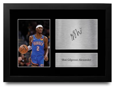 Produktbild von A4-Fotogehäuse mit Unterschrift eines Basketballspielers