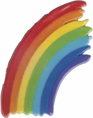 Produktbild von Wachsmotiv Regenbogen 4,5 x 6,5 cm