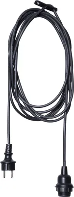 Produktbild von Star Trading 418-31 E27-Fassung "Ute" 2,5 m Länge, vielseitig einsetzbar, mit Aufhängung und Feststellring, schwarzes Kabel, outdoor