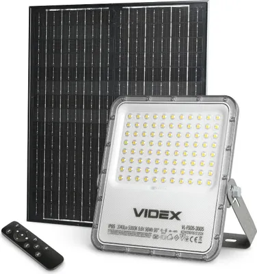 Immagine prodotto di Proiettore solare con telecomando 3740lm=LED 40W 5000K IP65 SOLAR Videx