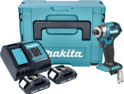 Zdjęcie produktu dla Makita DTD 173 SYJ akumulatorowy klucz udarowy 18 V 180 Nm 1/4" bezszczotkowy + 2x akumulator 1,5 Ah + ładowarka + Makpac