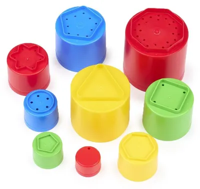 Productafbeelding van Stapelblokken speelgoed, multicolor, 10 x 10 x 51 cm. Sorteer- en stapel speelgoed