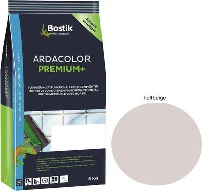 Produktbild von Bostik Ardacolor Premium Fuge plus 5Kg hellbeige Fliesen Naturstein Fugenmörtel