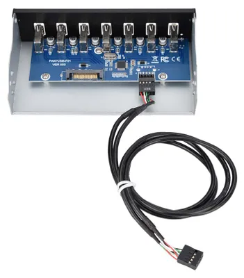 Obrázek produktu pro USB Hub Box Panel 7 portů USB2.0 Bezztrátový přenos dat USB Hub Drive Panel