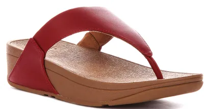 Produktbild von Fitflop Lulu Toe Leather In Dark Red For Women – 6 UK - 39 EU - 8 US / Dark Red