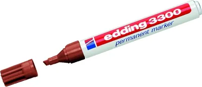 Produktbild von Permanentmarker edding 3300 braun Packung mit 10 Stück