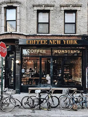 Produktbild von vianmo Holzschild 40x30 cm Coffee new York Kaffee