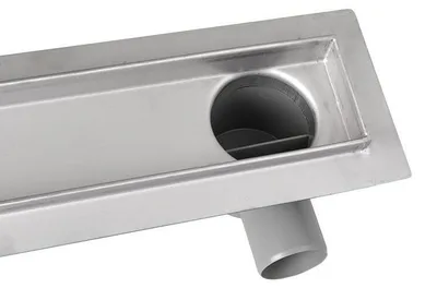 Immagine prodotto di Scarichi Aqualine - Canalina per doccia Pavino con griglia per piastrelle, 860x140x92 mm, acciaio inox 2710-90