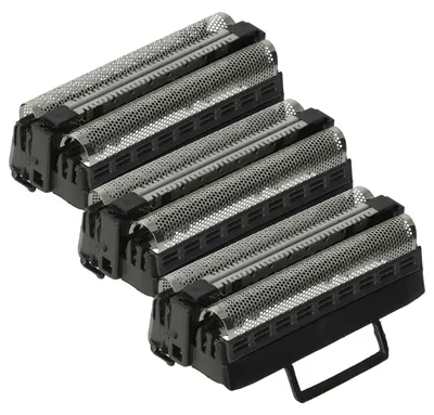 Produktbild von vhbw 3x Doppelscherfolie kompatibel mit Xenic 9191 Elektrorasierer + Rahmen, schwarz/silber