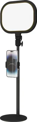 Produktbild von LED-Nachttischlampe, 10 Dimmstufen, 5 Farben, Speicherfunktion, Metall, Schwarz