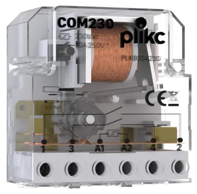 Impulsrelais 230 V AC, 2 Schließer, 10 A, IP20, 50 g