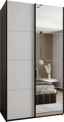 Produktbild von MEBLE KRYSPOL LUX 3 Schrank - 245,5x140x64cm - Schwarz, Weiß, Schwarz