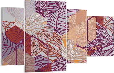 Produktbild von Bild auf Leinwand - Leinwandbild - Blatt Pflanze Blume - 120x70cm - Wand Bild - Wanddeko - Leinwanddruck - Bilder - Kunstdruck - Wanddekoration - Leinwand bilder - Wandkunst - DL120x70-3865