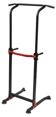 Produktbild von Multifunktionale Kraftstation - MK-4001H Power Tower - Freistehend - Klimmzugstange - Liegestützgriffe - Stahlkonstruktion - Schwarz