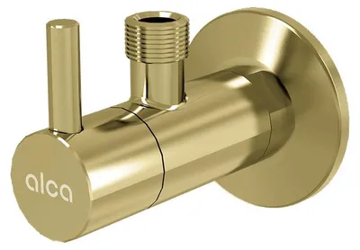Produktbild von alcadrain Eckventil mit einem Filter 1/2"×3/8", GOLD-Matt gebürstet