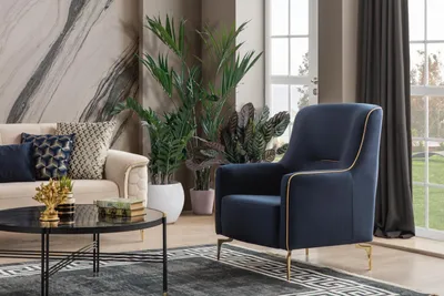 Zdjęcie produktu dla Fotel Fotel jednoosobowy 1 siedzisko Fotel klubowy Tkanina Nowoczesny fotel Meble do salonu Tkanina