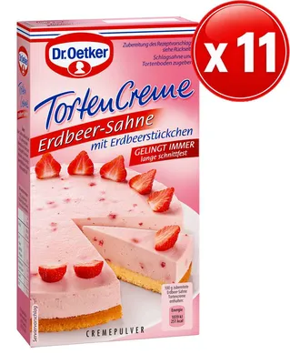 Immagine prodotto di Dr Oetker cake cream crema di fragole con pezzi di fragole confezione da 11
