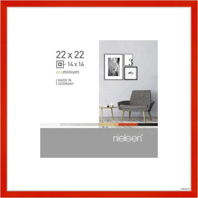 Produktbild von nielsen Aluminium Bilderrahmen Pixel, 22x22 cm, Tornado Rot