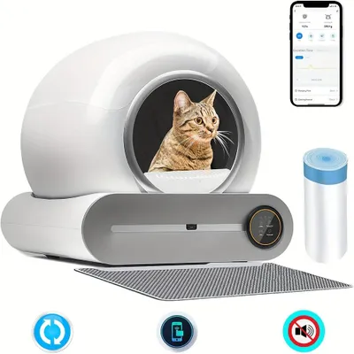 Immagine prodotto di Lettiera automatica - Lettiera autopulente - Lettiera intelligente - Lettiera grande - Lettiera per più gatti
