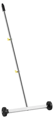 Produktbild von SucceBuy Magnetkehrer mit Rädern 43 cm, 4,5 kg Tragkraft, Magnetbesen mit verstellbarem Griff, ideal zum Aufsammeln von Nägeln und Schrauben, geeignet für Garagen und Dacharbeiten
