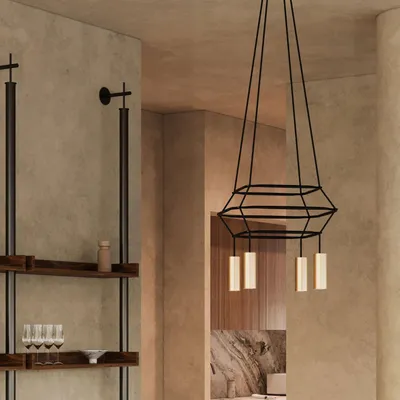 Image de Creative Cables - Lustre à 3 cages et 4 branches Tub-E14