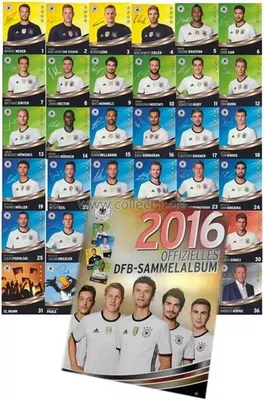 Produktbild von REWE-EM16 - Komplettsatz REWE Sammelkarten 1-36 + Sammelalbum