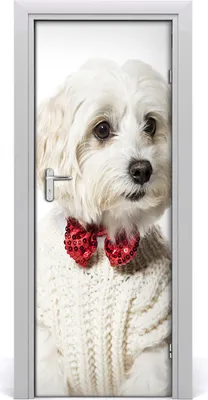 Produktbild von Tulup Türaufkleber 75x205 cm Dekorative Aufkleber Selbstklebend Wasserdichte Tapete Abnehmbar Schlafzimmer Wohnzimmer Wohnkultur - Hund gunpoint