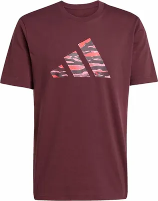 Produktbild von Adidas T-Shirt mit Camouflage-Design, Rundhalsausschnitt und 3-Streifen-Logo