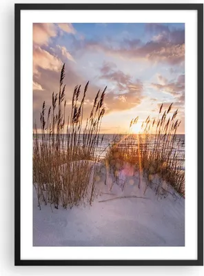 Produktbild von Gerahmtes Poster - Schwarzer Rahmen - Westen auf der Strand - 50x70 cm - Wand Bild - Wanddeko - Wandbilder - Kunstposter - Wandposter - Bilderrahmen - Bilder - Kunstdruck - P2BPA50x70-4710