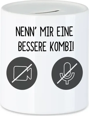 Produktbild von Nenn' Mir Eine Bessere Kombi Spardose Mikrofon Webcam Videokonferenz Lautsprecher Internetverbindung Kamera Homeoffice