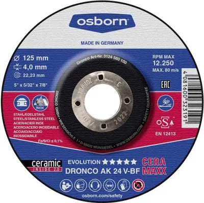 Produktbild von Dronco Ceramaxx 115x7 Mm Schruppscheibe Schwarz  Schwarz One Size