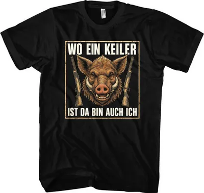Produktbild von Jäger T-Shirt | Jagd Waidmannsheil Förster | M2 – 4XL / Schwarz