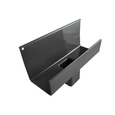 Immagine prodotto di Scatole per grondaie sospese Renoplast® RK65 in alluminio, 45 x 45 mm grafite, profili in lamiera per il drenaggio di grondaie per l'acqua piovana, per il giardino, per la casa, per la pensilina