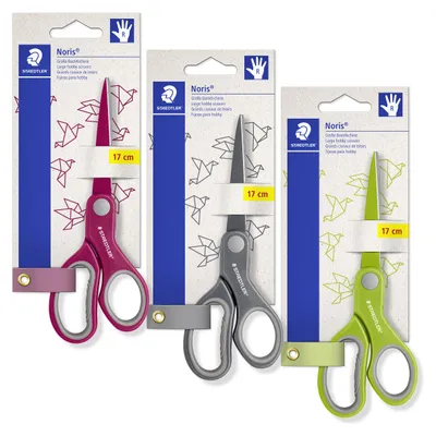 Produktbild von STAEDTLER Noris 965 Bastelschere Karton-Karte mit Schere, 3 Farben sortiert