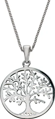 Produktbild von F Anhänger mit Kette 925 Sterling Silber Lebensbaum