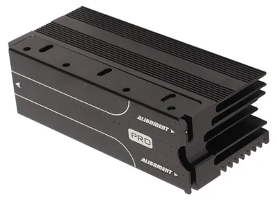 Obrázek produktu pro Chladič M.2 se 3 tepelnými podložkami z hliníkové slitiny, tichý provoz, chladič SSD NVMe 2280, černý