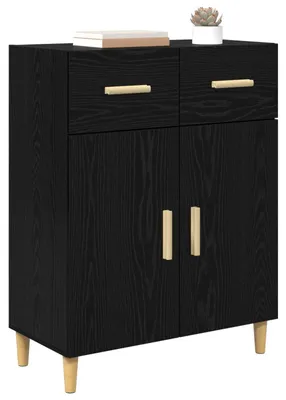 Immagine prodotto di vidaXL Credenza look rovere nero 34 x 69,5 x 89 cm Materiale in legno