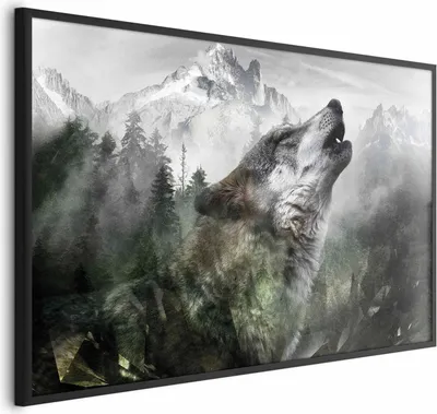Produktbild von Posterpapier Poster - Howling Wolf 42x29.7 cm Tiere g-C-0231-ao-a