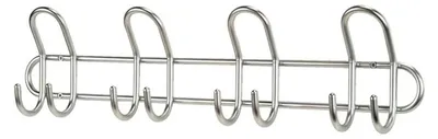 Produktbild von Hakenleiste Wandgarderobe Garderobenleiste Kleiderstange mit 8 Haken 55 cm 2. Wahl
