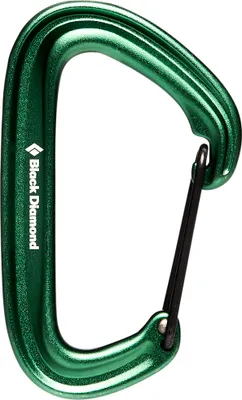 Robuster Litewire Karabiner von Black Diamond in grünem; glänzendem Finish.