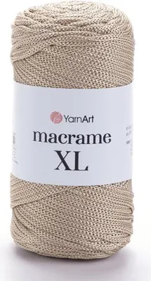 Produktbild von YarnArt Macrame XL 3 mm – Premium Polyester-Kordel | Farbe 166 Kaltbeige | Stabil, weich & ideal für Makramee, Taschen & DIY - 250g