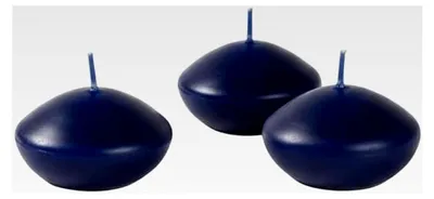 Produktbild von Schwimmkerzen 4,5 cm Durchmesser, 2,7 cm Höhe - 20 Stück - Nachtblau
