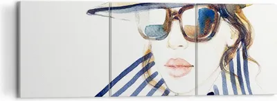 Produktbild von Bild auf Leinwand - Leinwandbild - Frau Gesicht Lippen - 120x40cm - Wand Bild - Wanddeko - Leinwanddruck - Bilder - Kunstdruck - Wanddekoration - Leinwand bilder - Wandkunst - CA120x40-3957